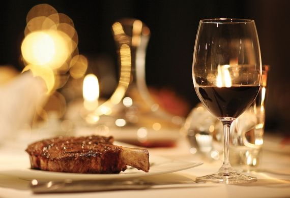 dining at Cut Steakhouse